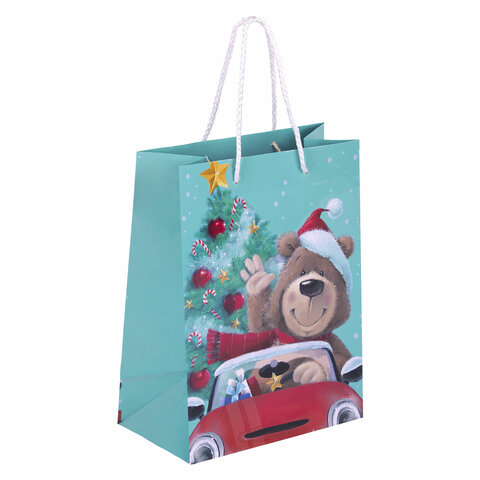 Пакет подарочный НАБОР 4 штуки, новогодний, 18х10х23 см, "Christmas Пакет подарочный НАБОР 4 штуки, новогодний, 18х10х23 см, "Christmas