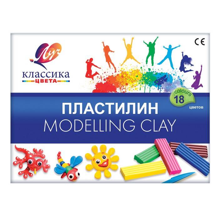 Пластилин ЛУЧ КЛАССИКА 18 цв. 360 г со стеком: 20С1330-08 штр.: 4601185008384 Пластилин ЛУЧ КЛАССИКА 18 цв. 360 г со стеком: 20С1330-08 штр.: 4601185008384
