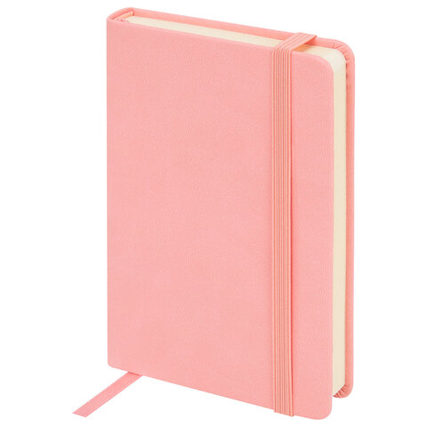 Скетчбук, слоновая кость 140 г/м2 90х140 мм, 80 л., КОЖЗАМ, резинка, BRAUBERG