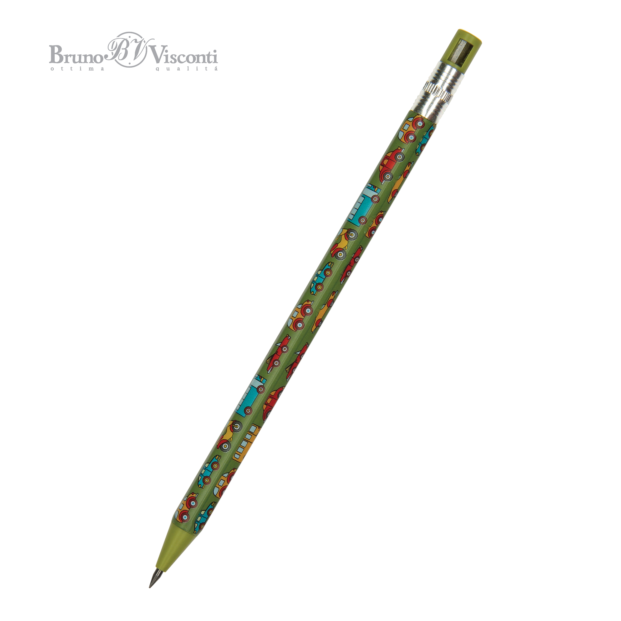 КАРАНДАШ МЕХАНИЧЕСКИЙ ЦАНГОВЫЙ С ТОЧИЛКОЙ "FunGraphix. Машинки" 2 ММ КАРАНДАШ МЕХАНИЧЕСКИЙ ЦАНГОВЫЙ С ТОЧИЛКОЙ "FunGraphix. Машинки" 2 ММ