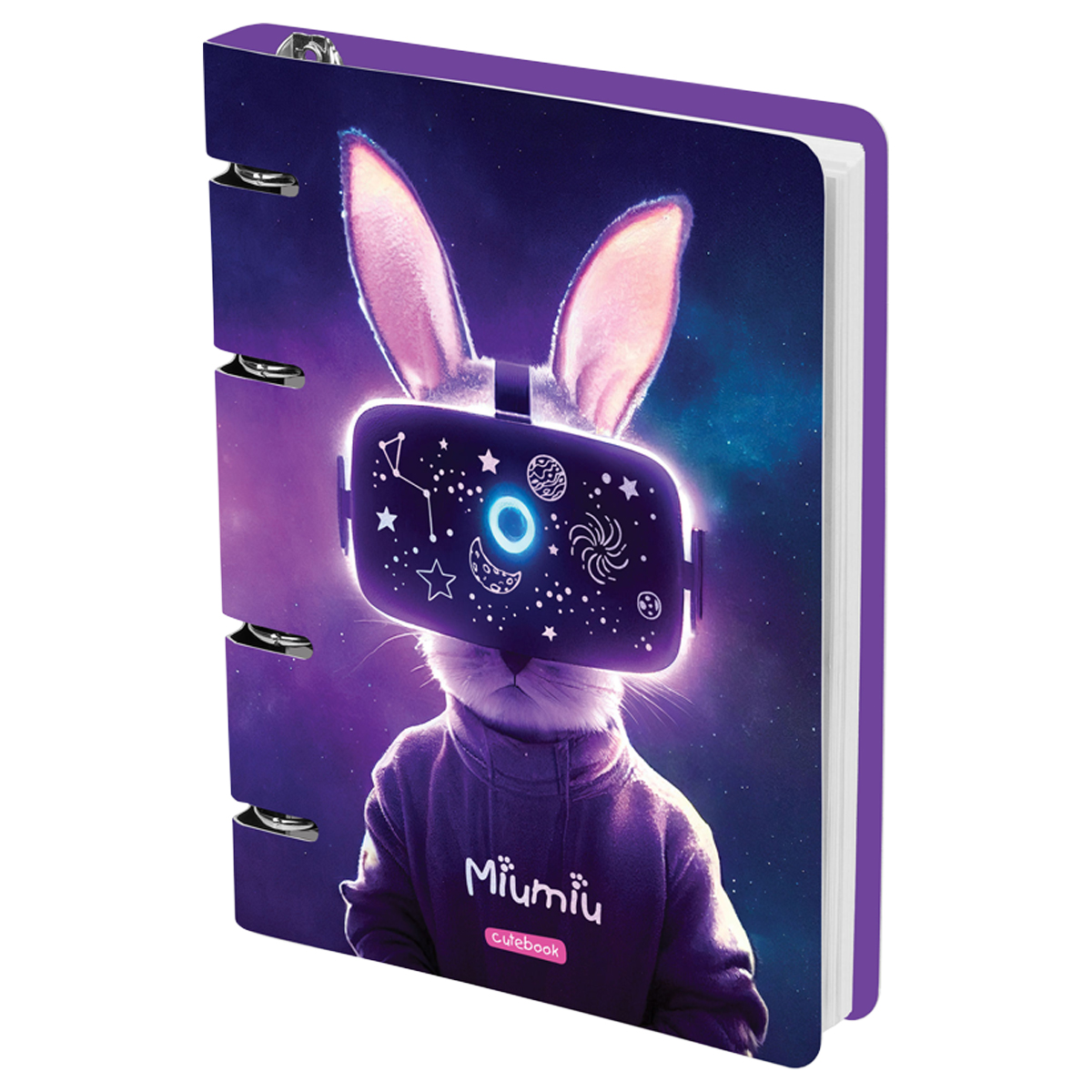 Тетрадь на кольцах А5, 100л., MESHU "Miumiu", картон, матовая Тетрадь на кольцах А5, 100л., MESHU "Miumiu", картон, матовая