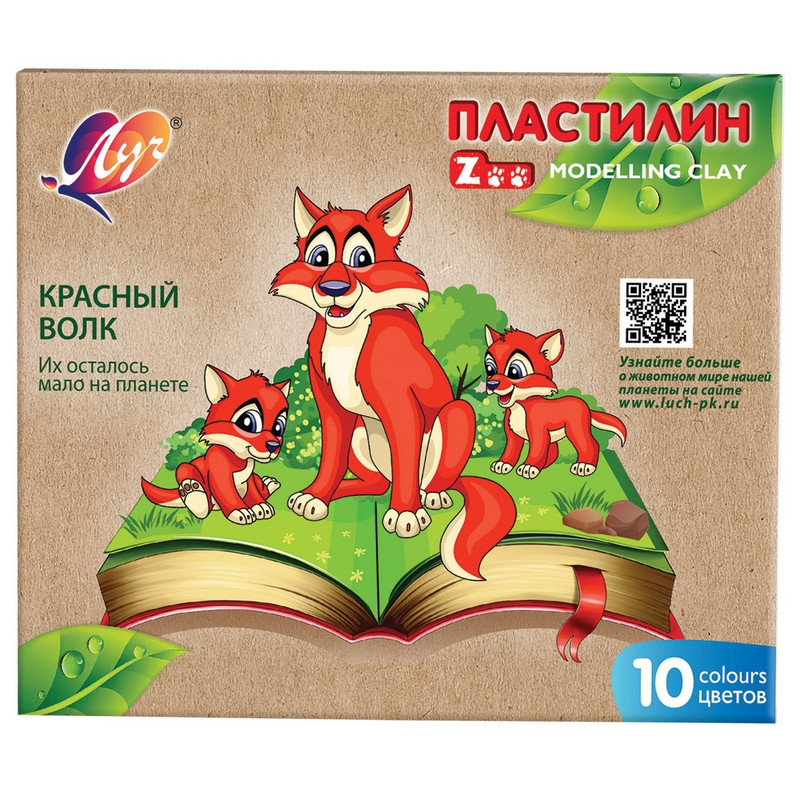 Пластилин Луч ZOO 10 цв. (длинный брусок 15 гр.), 29С 1721-08 Пластилин Луч ZOO 10 цв. (длинный брусок 15 гр.), 29С 1721-08