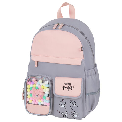Рюкзак BRAUBERG PASTEL с термонашивками в комплекте, "Sweet paws", Рюкзак BRAUBERG PASTEL с термонашивками в комплекте, "Sweet paws",