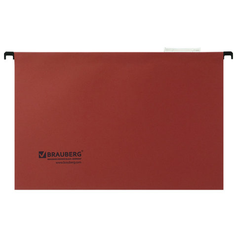 Подвесные папки картонные BRAUBERG(Италия), комплект 10 шт., 370х245 мм, 80 л.,