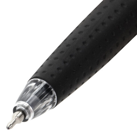 Ручка шариковая автоматическая BRAUBERG "OIL-BASE BLACK", СИНЯЯ,