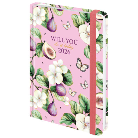 Ежедневник датированный 2026 с резинкой 145х203 мм, А5, BRAUBERG, твердый, Ежедневник датированный 2026 с резинкой 145х203 мм, А5, BRAUBERG, твердый,