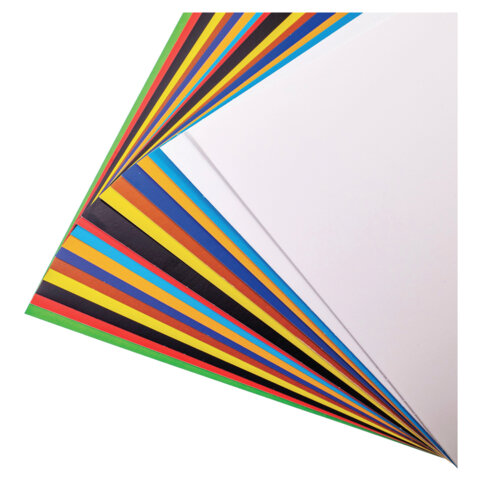 Набор картона и бумаги A4, мелованные 18 л. (8 цвет. картона + 8 цвет. бумаги + Набор картона и бумаги A4, мелованные 18 л. (8 цвет. картона + 8 цвет. бумаги +