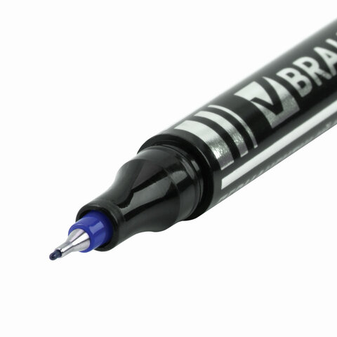 Маркер перманентный (нестираемый) BRAUBERG "Jet", СИНИЙ, супертонкий