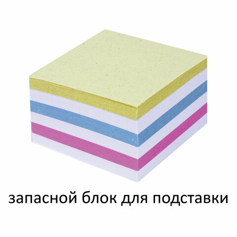 Блок для записей STAFF непроклеенный, куб 9х9х5 см, цветной, чередование с Блок для записей STAFF непроклеенный, куб 9х9х5 см, цветной, чередование с