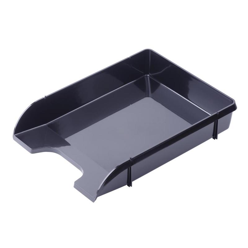 Лоток горизонтальный Эсир VICTORY черный пластик Лоток горизонтальный Эсир VICTORY черный пластик