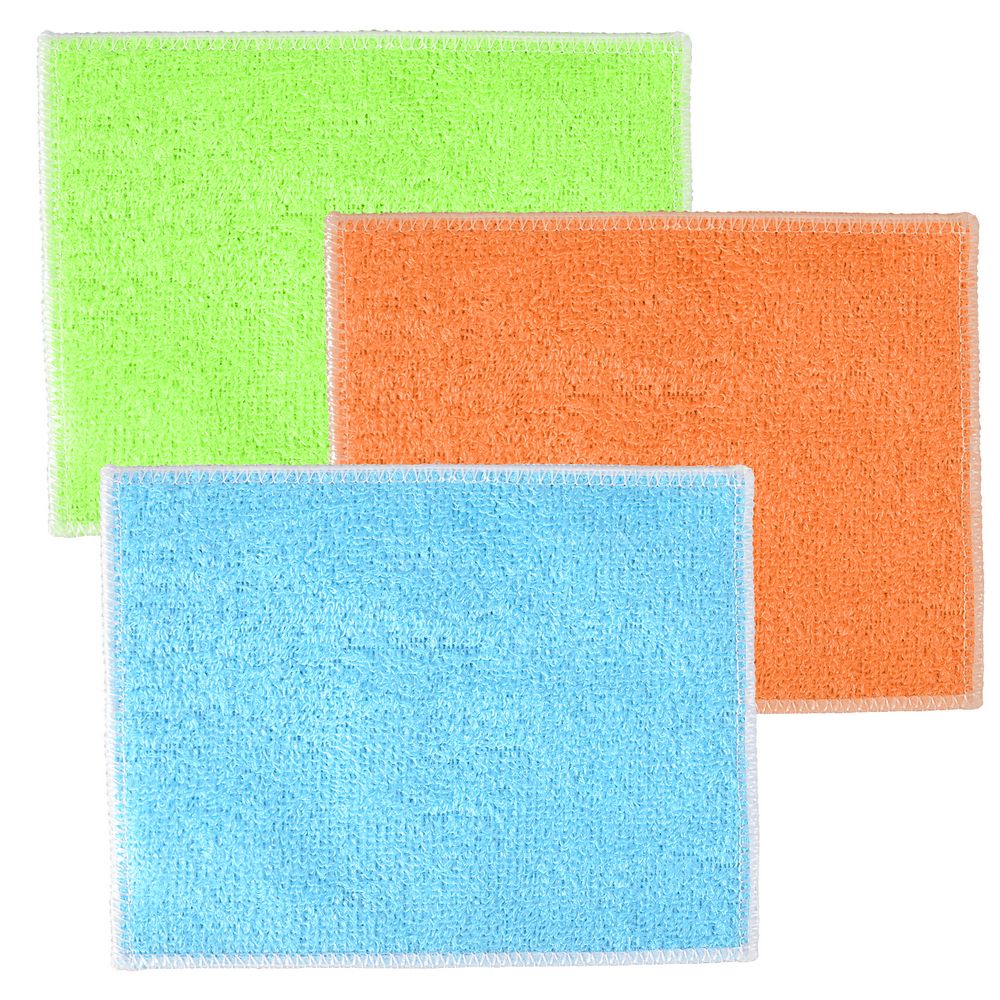 Салфетка двойная для уборки "Мягкочист". Размер 18х23см. 3 цвета Салфетка двойная для уборки "Мягкочист". Размер 18х23см. 3 цвета