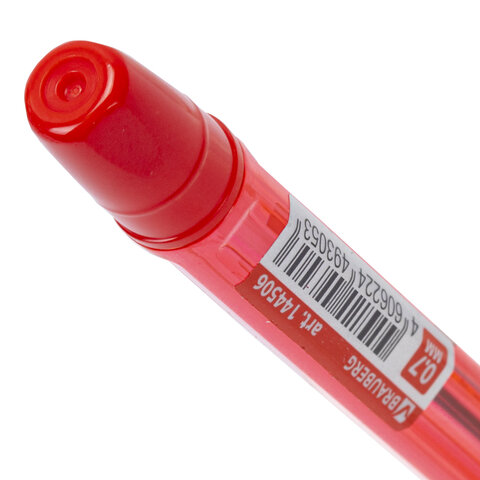 Ручка шариковая BRAUBERG BP-GT GLD RED, КРАСНАЯ, корпус тонированный, пишущий