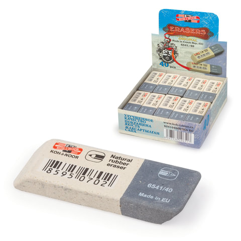 Резинка стирательная KOH-I-NOOR прямоугольная, скошенные углы, 57x19,5x8 мм, Резинка стирательная KOH-I-NOOR прямоугольная, скошенные углы, 57x19,5x8 мм,