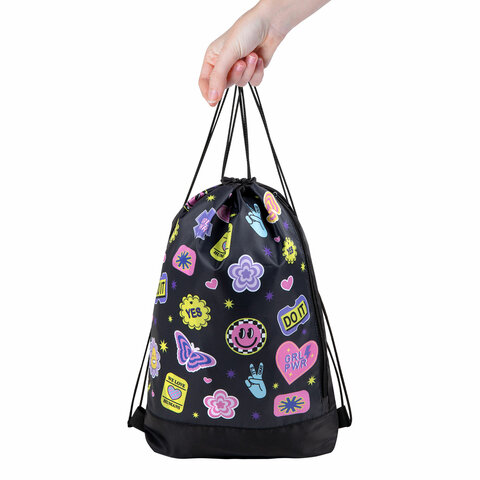 Мешок для обуви ЮНЛАНДИЯ с ручками, боковой карман на молнии, 46х36 см, Мешок для обуви ЮНЛАНДИЯ с ручками, боковой карман на молнии, 46х36 см,