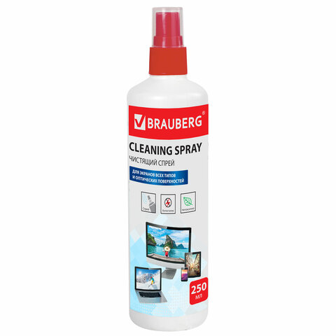 Чистящая жидкость-спрей BRAUBERG для LCD (ЖК)-мониторов, 250 мл, 510120
