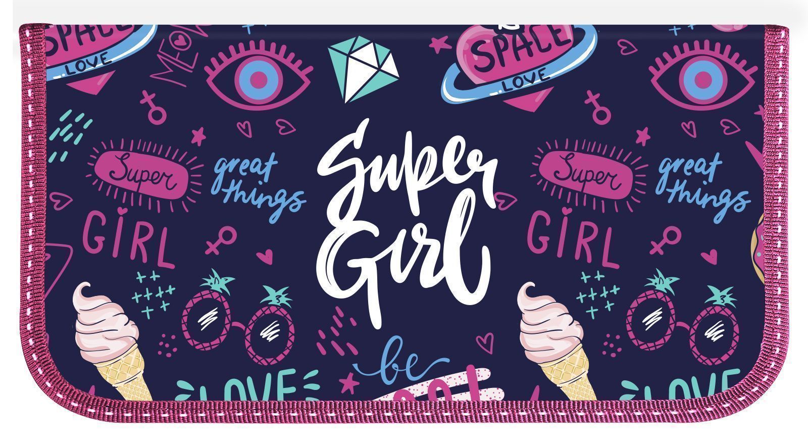 Пенал 1 секц. сред. Schoolformat SUPER GIRL 190х90 Пенал 1 секц. сред. Schoolformat SUPER GIRL 190х90