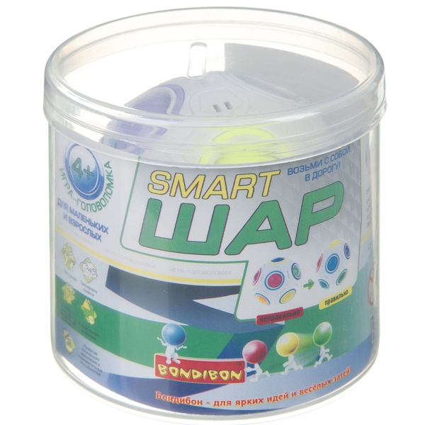 Игра- головоломка Smart Шар, Bondibon, PVC-банка Игра- головоломка Smart Шар, Bondibon, PVC-банка