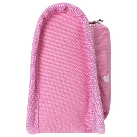 Пенал-косметичка ЮНЛАНДИЯ, 2 отделения, полиэстер, "Heart", розовый, Пенал-косметичка ЮНЛАНДИЯ, 2 отделения, полиэстер, "Heart", розовый,