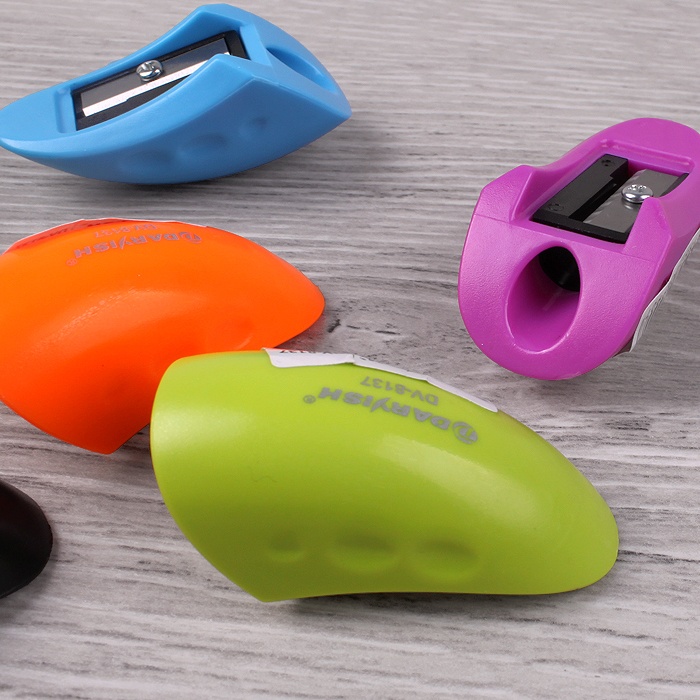 Точилка пластиковая "Darvish" ассорти, в пластиковой банке