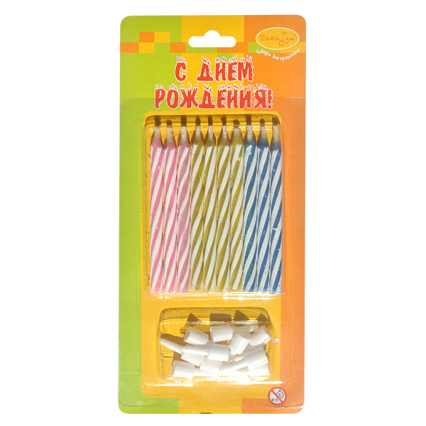 Свечи Магические 10шт с держателями 6см Свечи Магические 10шт с держателями 6см