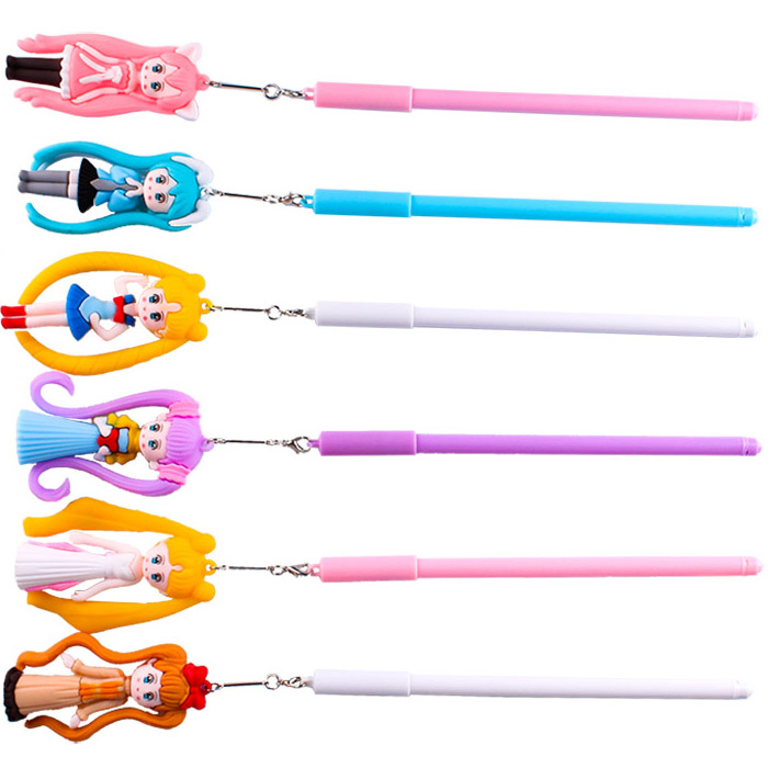 Ручка гелевая синяя "Darvish" с брелоком Куколка Ручка гелевая синяя "Darvish" с брелоком Куколка