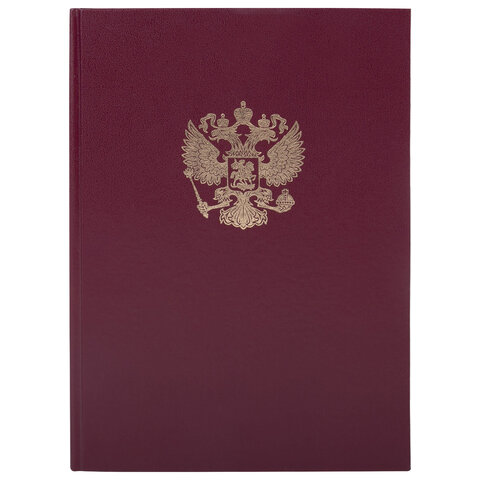 Книга учета 96 л., клетка, твердая, бумвинил, офсет, герб, А4 (200х290 мм), Книга учета 96 л., клетка, твердая, бумвинил, офсет, герб, А4 (200х290 мм),