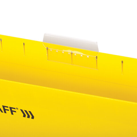 Подвесные папки A4/Foolscap (404х240мм) до 80л, КОМПЛЕКТ 10шт., желтые, картон, Подвесные папки A4/Foolscap (404х240мм) до 80л, КОМПЛЕКТ 10шт., желтые, картон,
