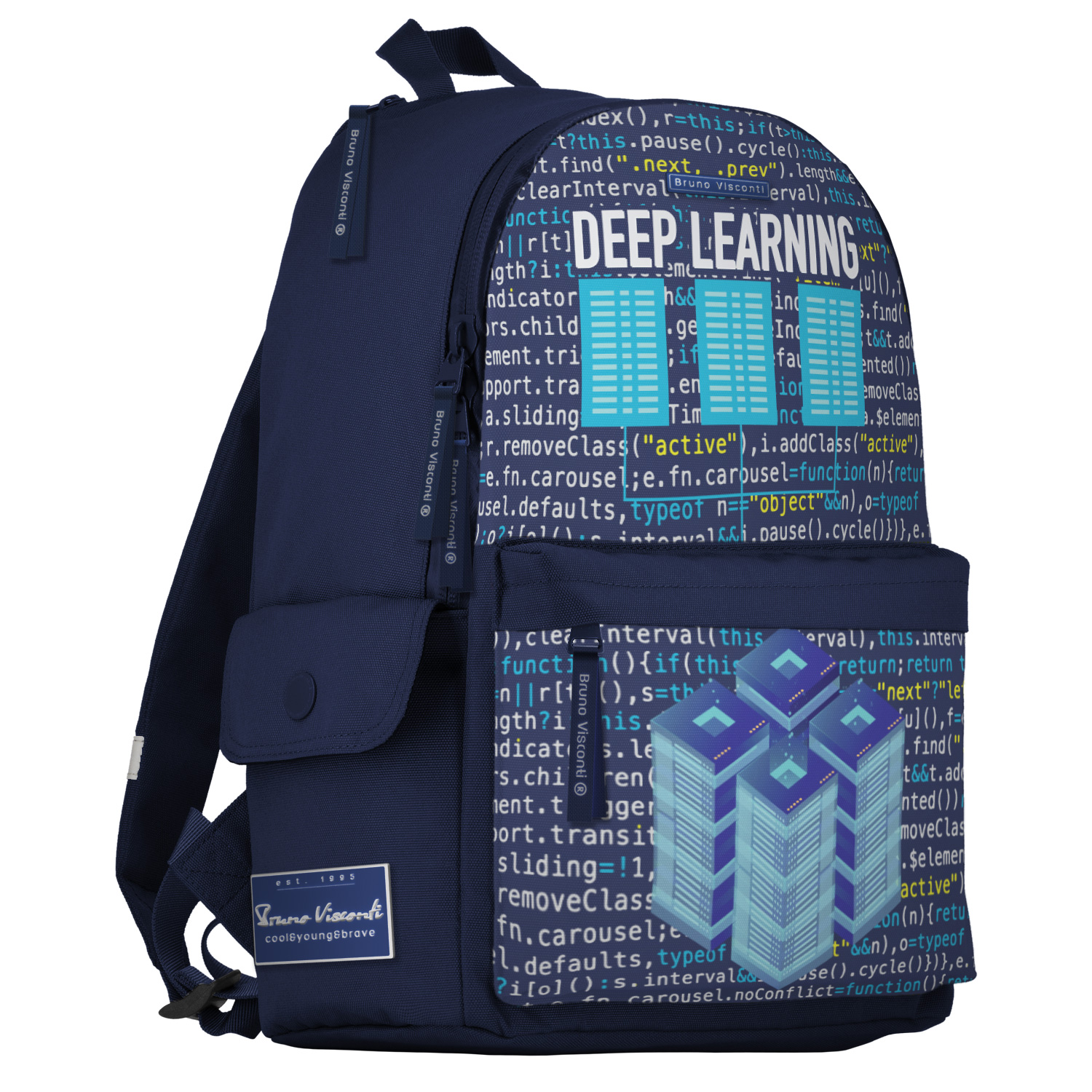РЮКЗАК МОЛОДЕЖНЫЙ СИНИЙ "DEEP LEARNING" РЮКЗАК МОЛОДЕЖНЫЙ СИНИЙ "DEEP LEARNING"