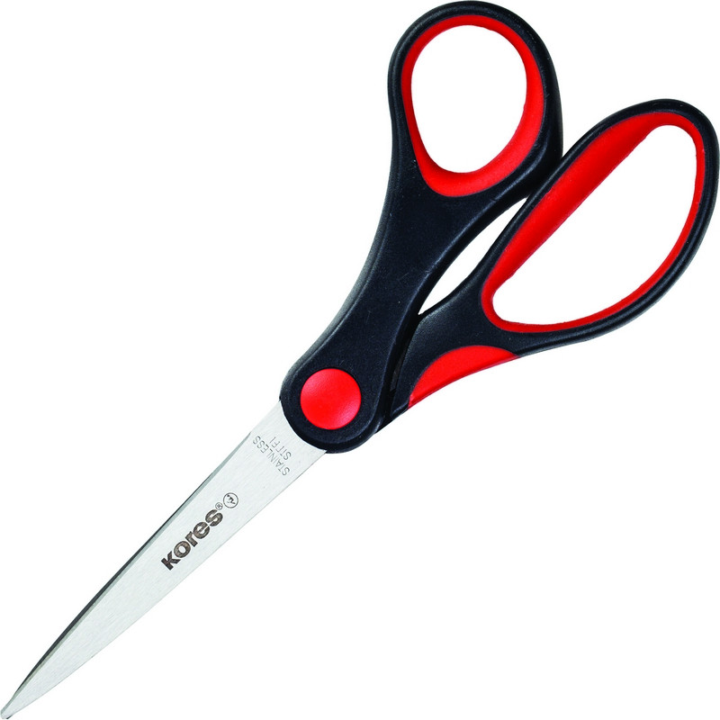 Ножницы 170мм с пласт.прорезин.анатом.ручк. Kores Softgrip '35217 штр. Ножницы 170мм с пласт.прорезин.анатом.ручк. Kores Softgrip '35217 штр.