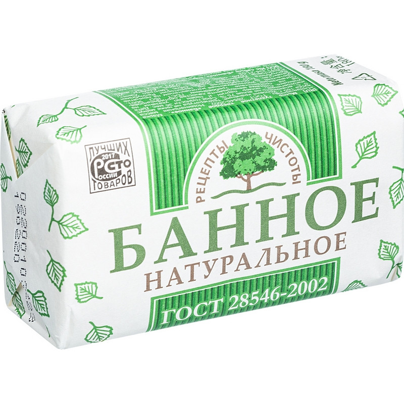 Мыло туалетное Рецепты чистоты Банное 180 г Мыло туалетное Рецепты чистоты Банное 180 г