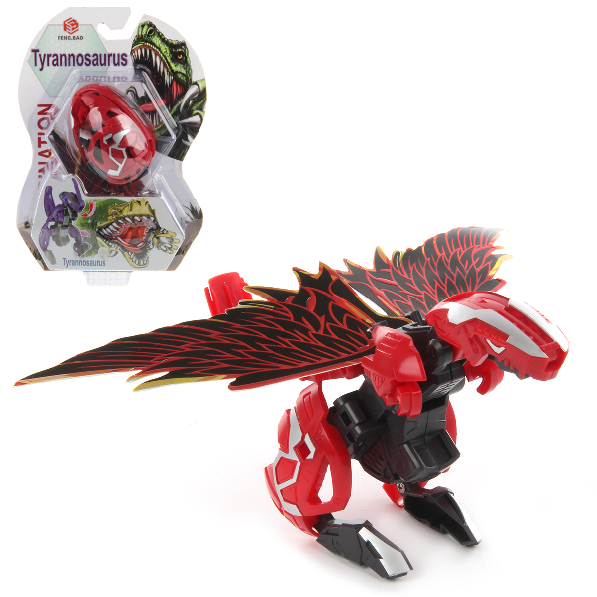 Динозавр (Тираннозавр)-трансформер, 15,5Х6,5Х21,6, блистер Динозавр (Тираннозавр)-трансформер, 15,5Х6,5Х21,6, блистер
