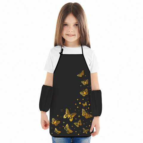 Фартук с нарукавниками для уроков труда ЮНЛАНДИЯ, регулировка по росту, 46х54