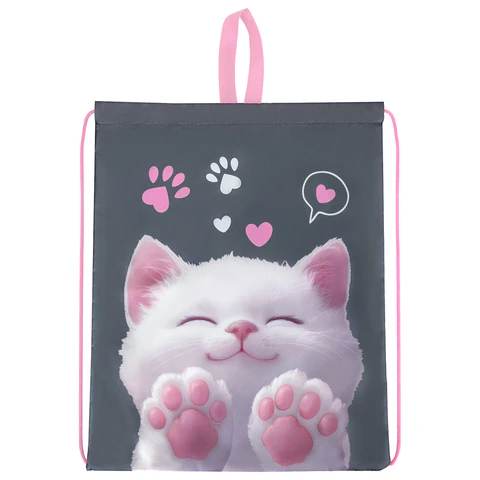 Мешок для обуви BRAUBERG KIDS, с петлей, 42х34 см, "Purr cat", 274640 Мешок для обуви BRAUBERG KIDS, с петлей, 42х34 см, "Purr cat", 274640