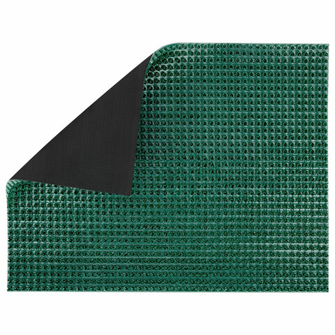 Коврик придверный 45х60 см, ЗЕЛЕНЫЙ пластиковый грязезащитный, толщина 10 мм,