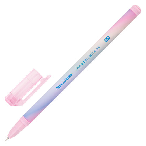 Ручка гелевая BRAUBERG GRADE PASTEL, СИНЯЯ, игольчатый узел 0,5 мм, линия письма Ручка гелевая BRAUBERG GRADE PASTEL, СИНЯЯ, игольчатый узел 0,5 мм, линия письма