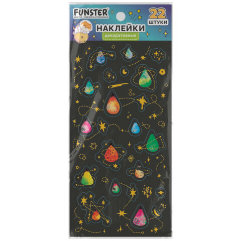 Наклейки декоративные "Black edition", 17,5х9 см, ассорти 6 видов,