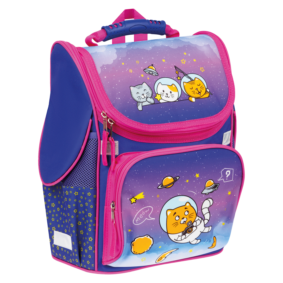 Ранец ArtSpace Junior "CosmoCat" 37*28*21см, 1 отделение, 3 кармана, Ранец ArtSpace Junior "CosmoCat" 37*28*21см, 1 отделение, 3 кармана,