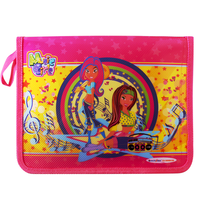 Папка для тетрадей А5 на молнии с рисунком "Music Girls" Папка для тетрадей А5 на молнии с рисунком "Music Girls"