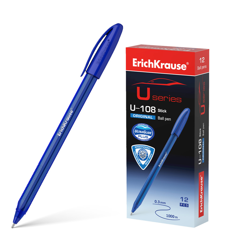 Ручка шариковая ErichKrause® U-108 Original Stick 1.0, Ultra Glide Technology, Ручка шариковая ErichKrause® U-108 Original Stick 1.0, Ultra Glide Technology,
