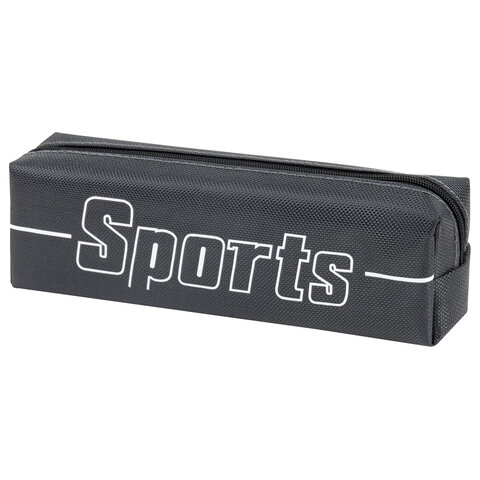 Пенал BRAUBERG, 1 отделение, полиэстер, "Sport", серый, 19х4х6 см, Пенал BRAUBERG, 1 отделение, полиэстер, "Sport", серый, 19х4х6 см,