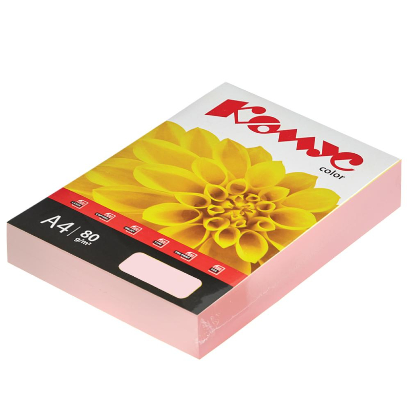 Бумага цветная Комус Color (розовая пастель), 80г, А4, 500 л. Бумага цветная Комус Color (розовая пастель), 80г, А4, 500 л.