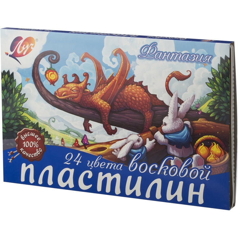 Пластилин восковой Луч Фантазия 24цв стек 420г 25С 1525-08 971244 Пластилин восковой Луч Фантазия 24цв стек 420г 25С 1525-08 971244