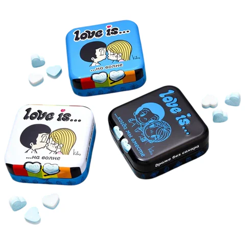 Драже освежающие в форме сердца LOVE IS, вкус мята, 20 г, 709242