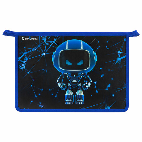 Папка для труда на молнии BRAUBERG А4, 2 отделения, органайзер, "Evil Папка для труда на молнии BRAUBERG А4, 2 отделения, органайзер, "Evil