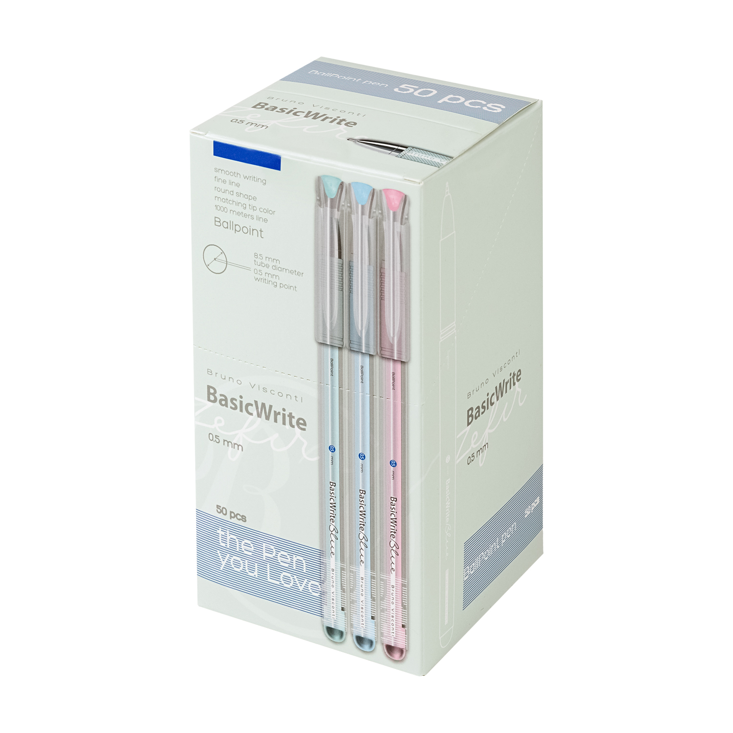 РУЧКА "BasicWrite.Zefir" ШАРИКОВАЯ 0.5 ММ, СИНЯЯ (3 цвета корпуса) РУЧКА "BasicWrite.Zefir" ШАРИКОВАЯ 0.5 ММ, СИНЯЯ (3 цвета корпуса)