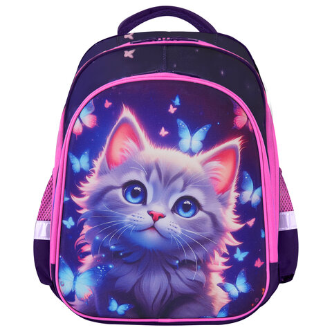 Ранец BRAUBERG KIDS STANDARD, 2 отделения, Curious cat, 36х28х14 см, 273145 Ранец BRAUBERG KIDS STANDARD, 2 отделения, Curious cat, 36х28х14 см, 273145