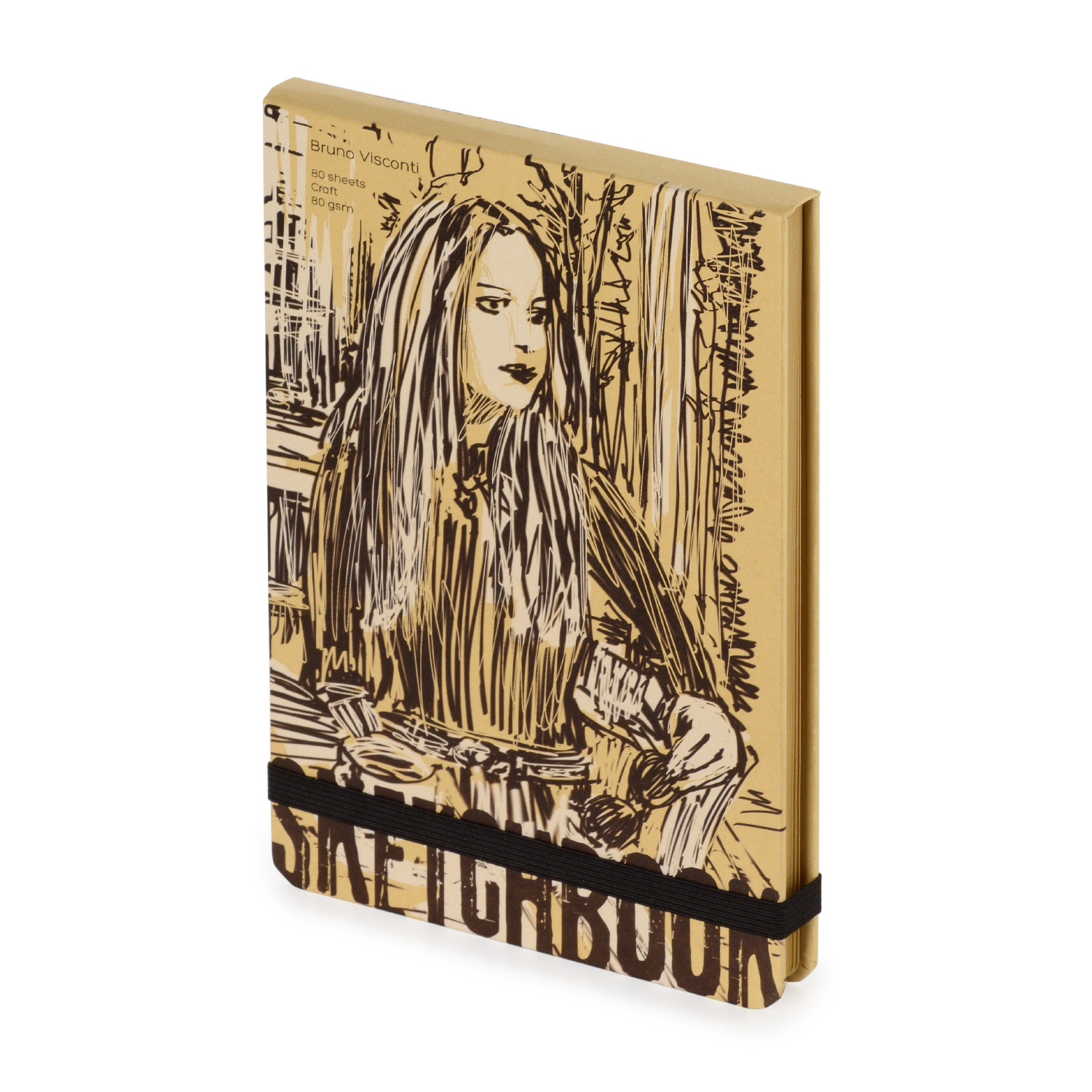 SKETCHBOOK BV, 140х210 мм, 80Л, КРАФТ 80 г, В ТВЕРДОМ ПЕРЕПЛЕТЕ, (3 ВИДА)