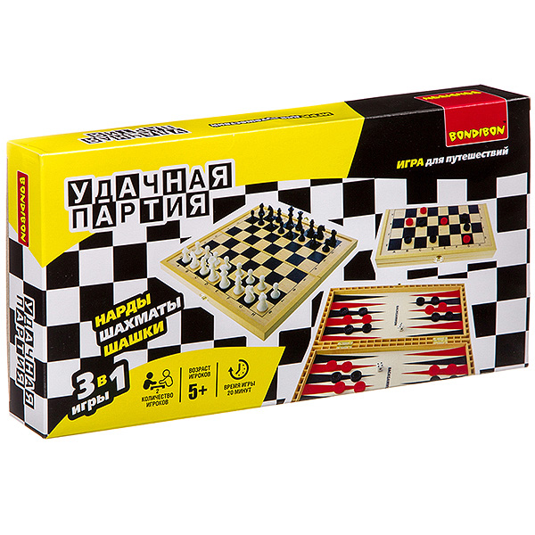 Удачная партия BONDIBON, 3в1 (шахматы, шашки, нарды), ВОХ 30,1x15,6x3,5 см, Удачная партия BONDIBON, 3в1 (шахматы, шашки, нарды), ВОХ 30,1x15,6x3,5 см,