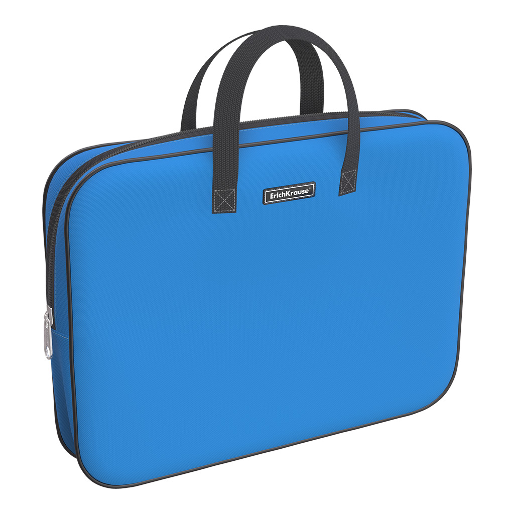 Папка текстильная на молнии Erich Krause® с ручками Neon® Blue, A4+ Папка текстильная на молнии Erich Krause® с ручками Neon® Blue, A4+