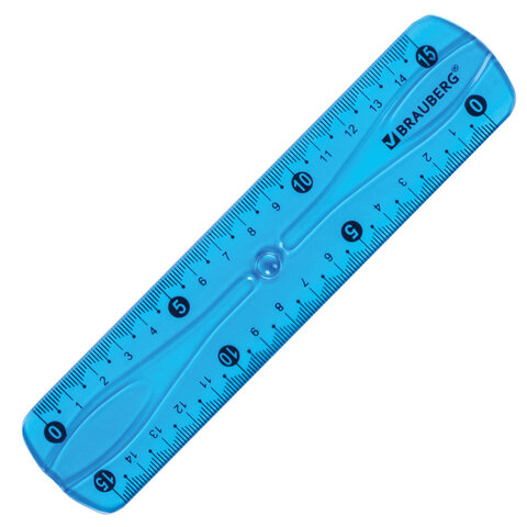 Линейка 15 см гибкая BRAUBERG "FLEX", пластиковая, ассорти, Линейка 15 см гибкая BRAUBERG "FLEX", пластиковая, ассорти,